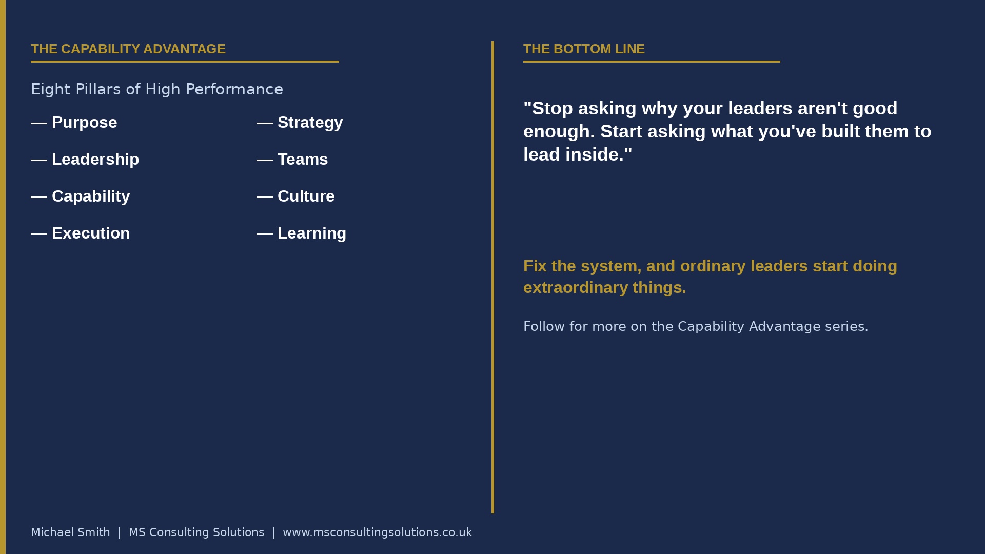 The Capability Advantage