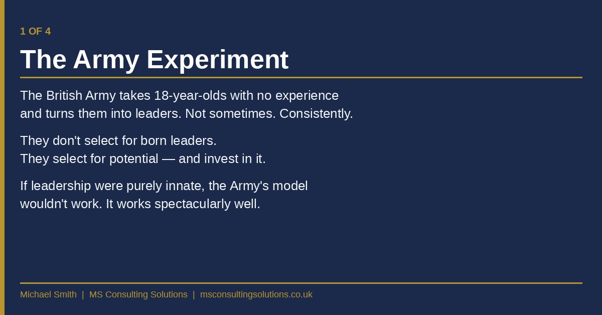The Army Experiment